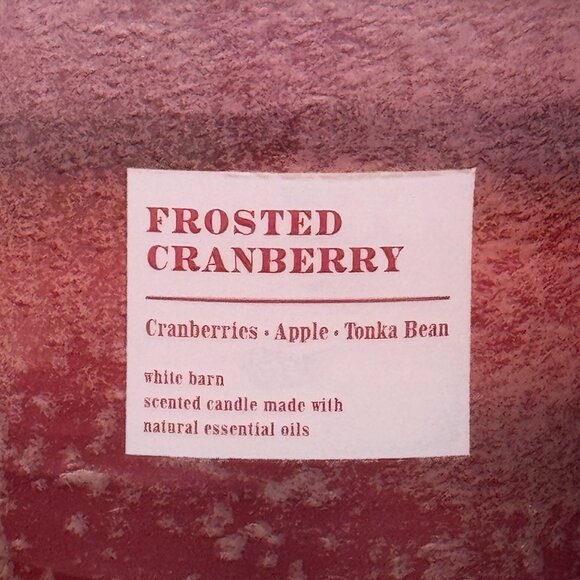 BBW Frosted Cranberry White Barn Bath & Body Works 3 Wick Candle - Picture 3 of 10